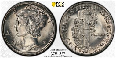 1943-S/S 10C RPM FS-501 MS67FB