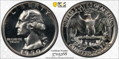 1950 25C PR65