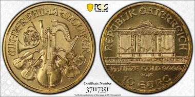 2015 € 10 Vienna Philharmonic MS70