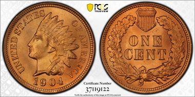 1904 1C MS65+ RD