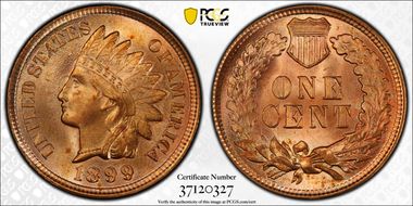 1899 1C MS66+ RD