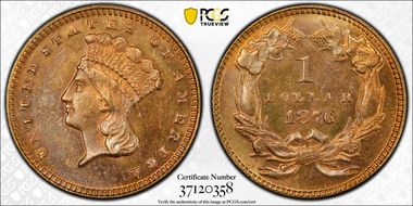 1876 G$1 MS65