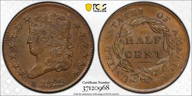 1829 1/2C Cohen 1 MS64BN