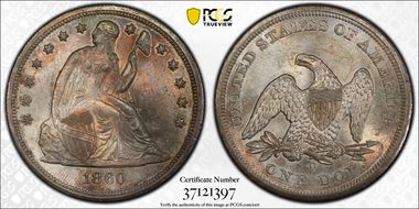 1860-O $1 MS63