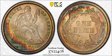 1874 10C Arrows MS68