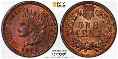 1886 1C Type 1 MS64RB