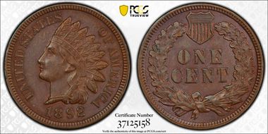 1892 1C AU58BN
