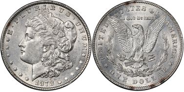 1878 7TF $1 Reverse of 1878 AU53