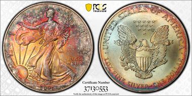 2001 $1 Silver Eagle MS67