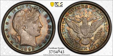 1892 25C MS63