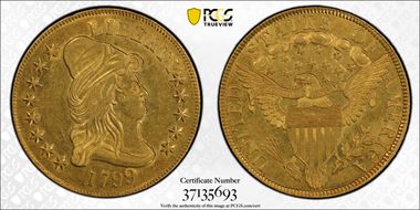 1799 $10 BD-8, Small Stars AU55