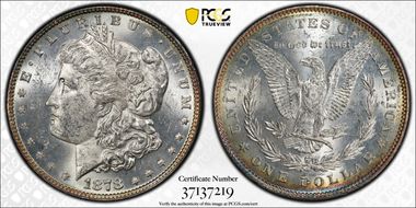 1878 7/8TF $1 VAM 33, Doubled Legs MS61