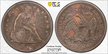 1870-CC $1 VF20