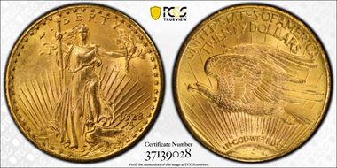 1928 $20 MS63