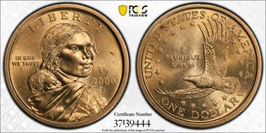 2000-P SAC$1 "Wounded Eagle" FS-901 MS65