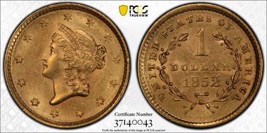 1852 G$1 MS63