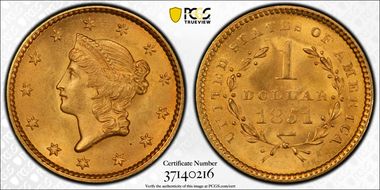1851 G$1 MS66+