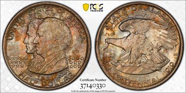 1921 50C Alabama, 2X2 MS67