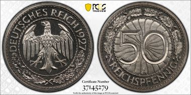 1927-A 50 Rcpfg J-324 PR66CAM