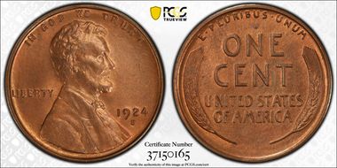 1924-S 1C MS64RD