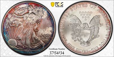 2009 $1 Silver Eagle MS67