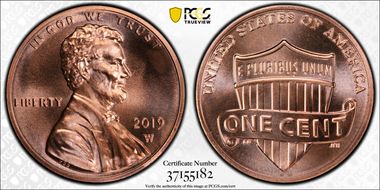 2019-W 1C Shield MS68RD