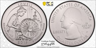 2019-P 25C Lowell NP 5 oz Silver First Strike SP69