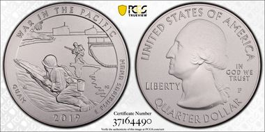 2019-P 25C War in the Pacific NP 5 oz Silver First Strilke SP69