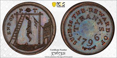 1796 Tk 1/4D DH-1111a Middlesex, End of Pain MS64BN