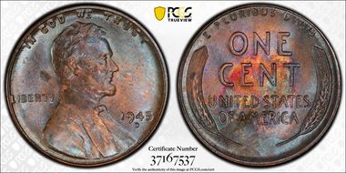 1945-D 1C MS64BN