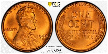 1944-D 1C MS67RD