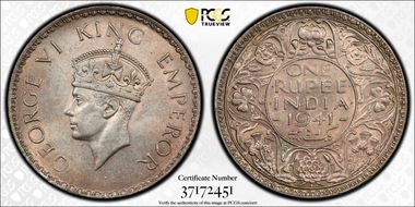 1941(B) Rupee SW-9.18 Bolder Border MS63