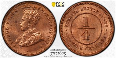 1916 1/4C MS64RD
