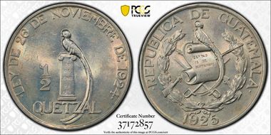 1925 (P) 1/2 Q KM-241.1 "Nobles" MS62