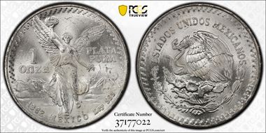 1982-Mo Onza Libertad Ag MS64