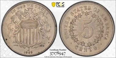 1866 5C Rays AU58