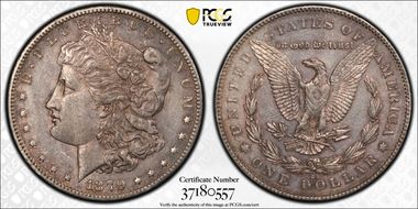 1879-S $1 VAM 77, Rev. of 1878 XF45