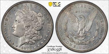 1878 7/8TF $1 VAM 44, Tripled Blossoms AU55