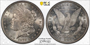 1878 8TF $1 VAM 20 Doubled Date MS63