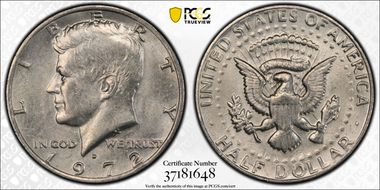 1972-D 50C No "FG" FS-901 AU55