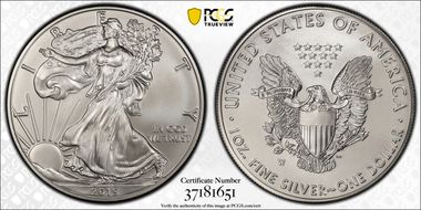 2019-W $1 Burnished Silver Eagle SP69