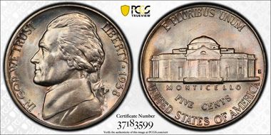 1938-S 5C MS66+ FS
