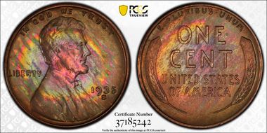 1935-S 1C MS64RB