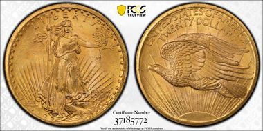 1907 $20 Saint-Gaudens MS64