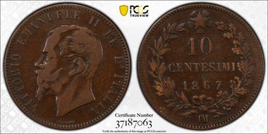 1867-OM 10C VF20BN