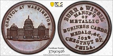 (1876) Token Pa-Ph 848A Bronze Burr & Witsil MS65