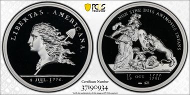 (1776) Medal Libertas Americana Ag 2015 Restrike - 1 oz. PR70DCAM