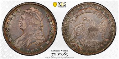 1819/8 50C Large 9 XF40