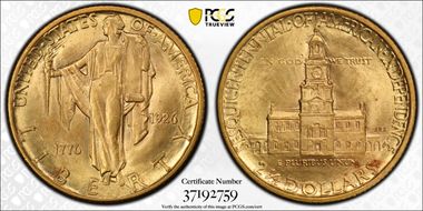 1926 $2.50 Sesquicentennial MS64