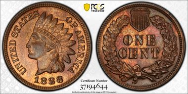 1888 1C AU58BN